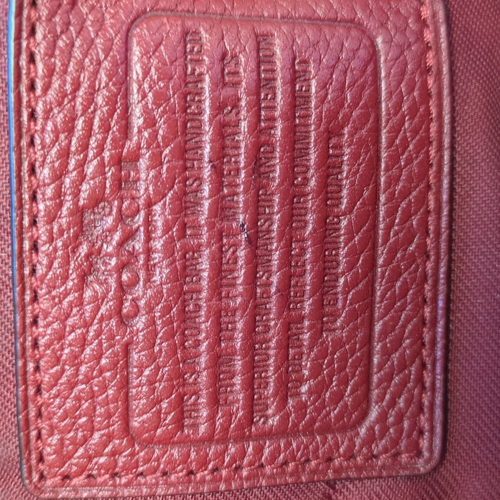 Coach GUC Red Burgundy Leather Hobo Shoulder Or Crossbody Bag Purse - Picture 11 of 16